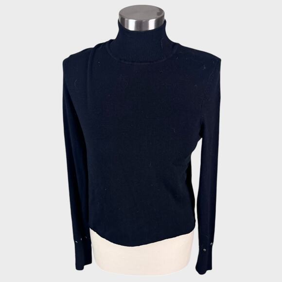 Joseph Ribkoff Small Black Turtleneck Sweater - Picture 1 of 5